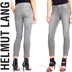 Helmut Lang Skinny Jeans Size 27 Waist Low Rise‎ Gray Stretch Denim USA